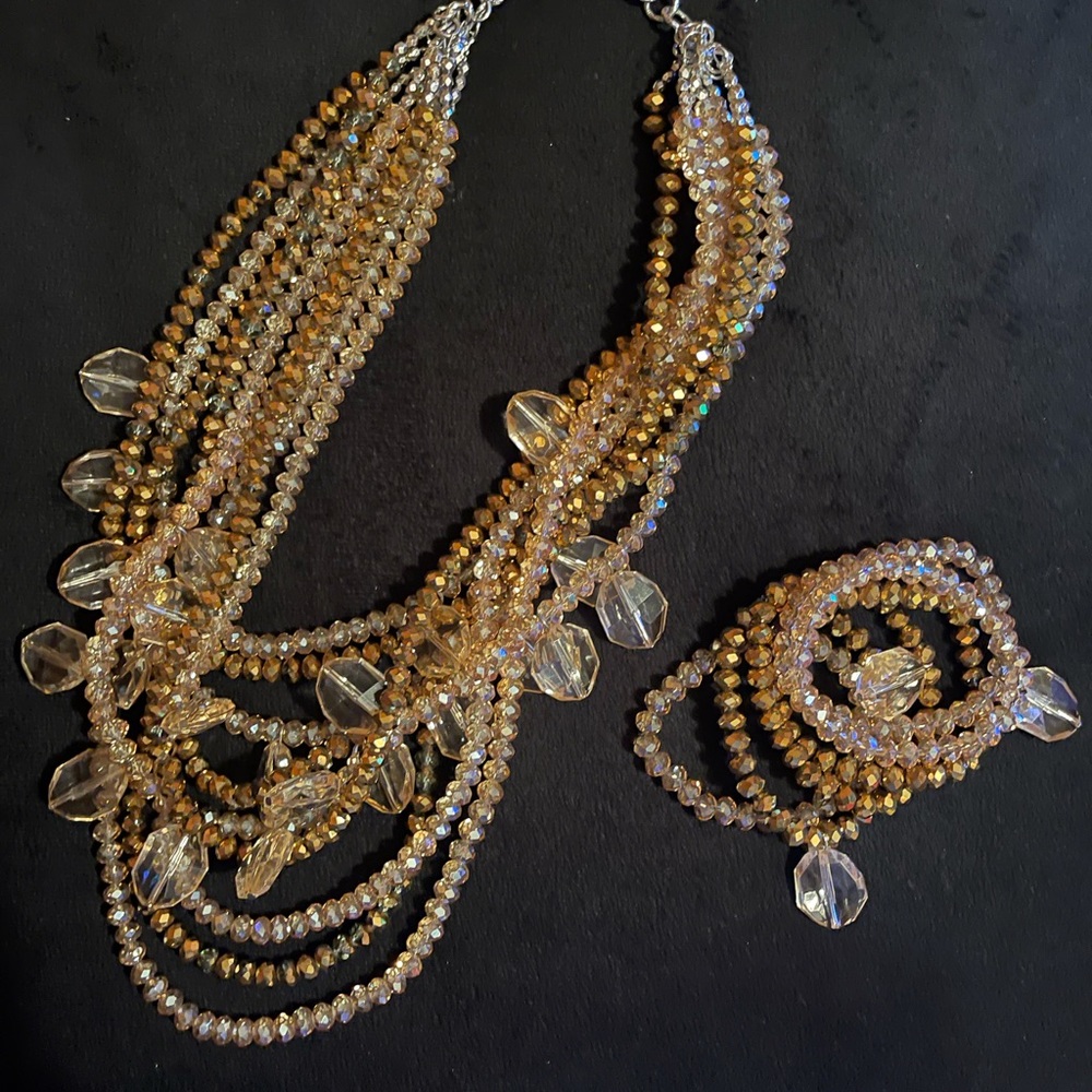 SJ Necklace and bangle stack